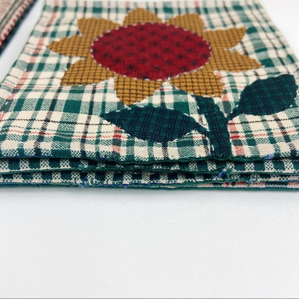 Hand Quilted Farmhouse Coasters - Picture 3 of 3